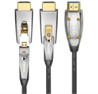 Fibre noire de câble de HDMI AOC Hdmi optique à l'appui 4K 3D 18Gbps de supplément du câble 10m 20m 50m de Hdmi