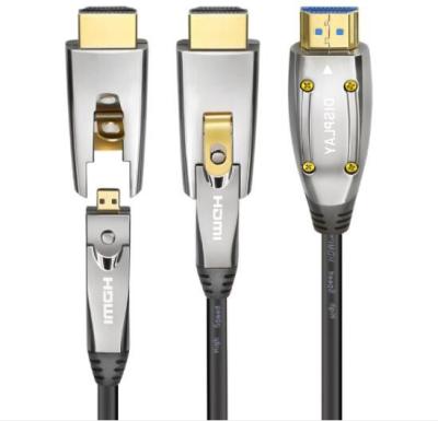 Black HDMI AOC Cable Fiber Optical Hdmi To Hdmi Cable 10m 20m 50m Extender Support 4K 3D 18Gbps