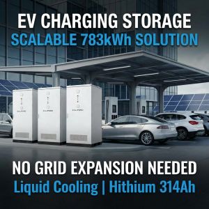 125kW 261kWh BESS for EV Charging Station Liquid Cooling Hithium 314Ah Solar Storage Buffer