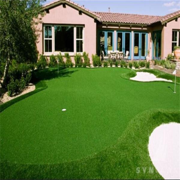 Fake Landscape Indoor Grass Mat / Plastic Floor Always Green Synthetic Turf