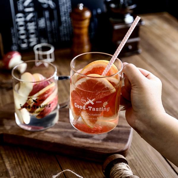 500ml taza de cristal clara hecha a mano, taza de café reutilizable de cristal del estilo nórdico