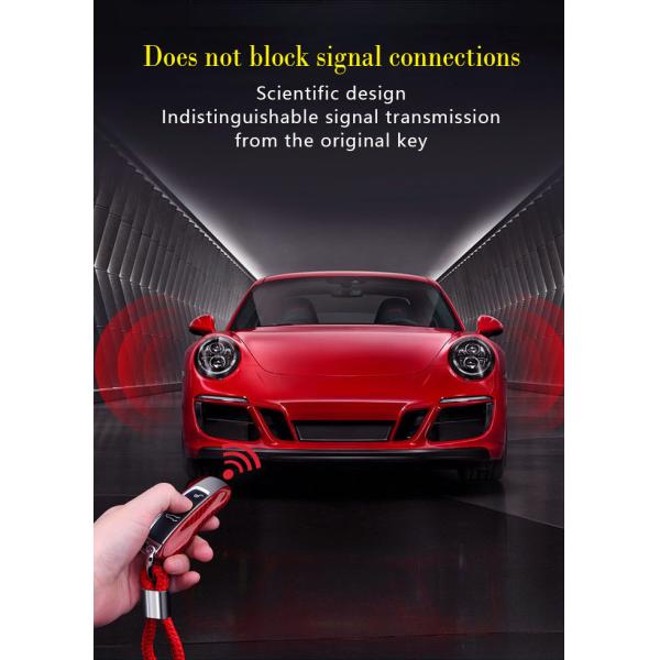 Wear Resistant Smooth Carbon Fiber Porsche Car Key Cover