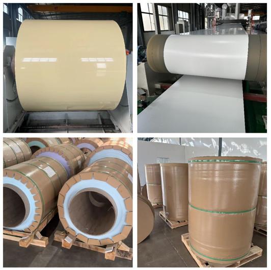 AA3003 0,6 mm Espessura bobina de alumínio pré-pintada em branco utilizada para a produção de painéis de teto