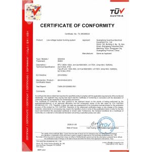 Guangdong Guanhua Electrical Equipment Co., Ltd. Certifications