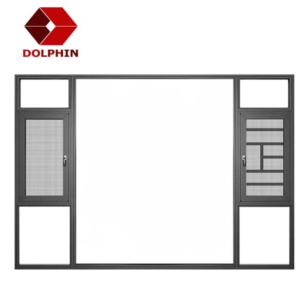 Застекленный двойником алюминиевый порошок удара доказательства урагана окна окна покрыл