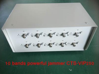 dispositivo 34*13*27cm do jammer do VHF da frequência ultraelevada de 25kg 250W para a rede de 2G 3G 4G Wifi