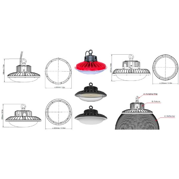 5 Year Warranty 150W Industrial High Bay SAA ETL DLC UFO Led High Bay