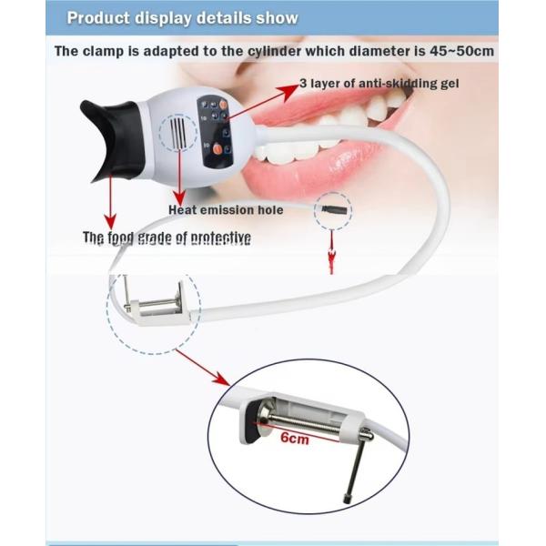 Machine de blanchiment des dents montée sur une chaise dentaire Lumière blanchissante froide lumineuse violette lumineuse