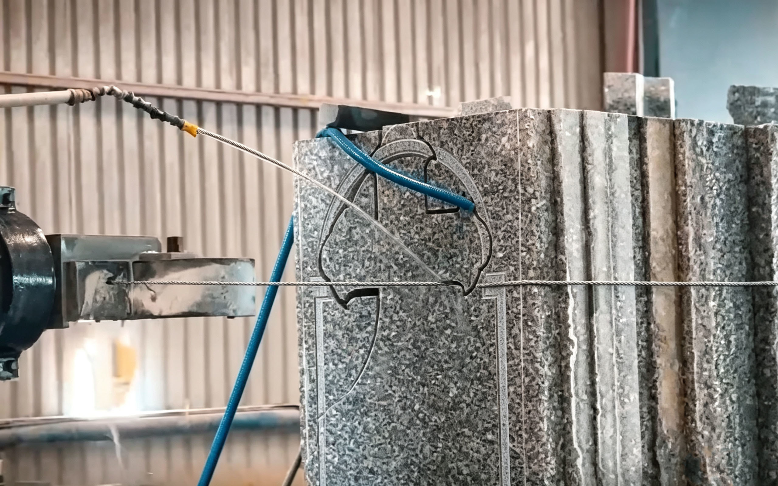 CNC Diamond Wire Saw Machine for Tombstone & Monument Special Shape Contour Cutting
