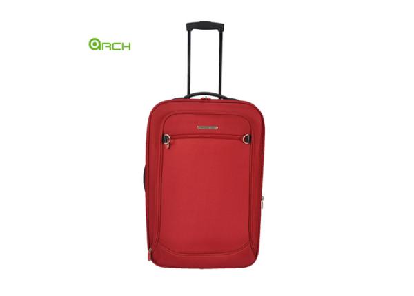 28 Inch Polyester Suitcase Luggage Push Button Locking With Front Pocket