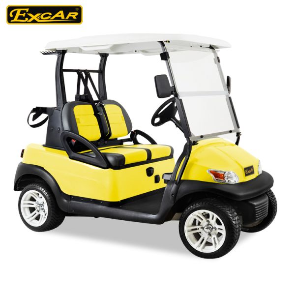 Excar Golf Buggy Electric 2 Seater Yellow And Black ISO/CE Approved