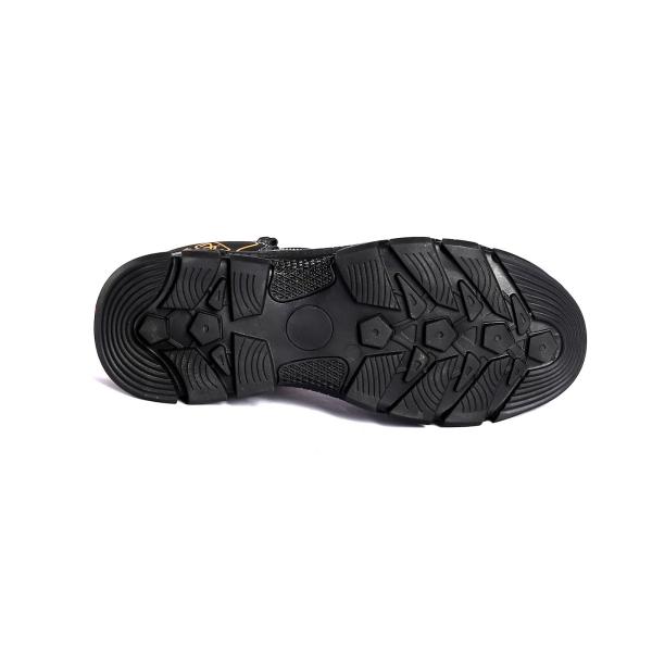 Chaussures de travail S3 Travail industriel Recommandé Haut en cuir en microfibre avec lunettes métalliques Bottes de sécurité