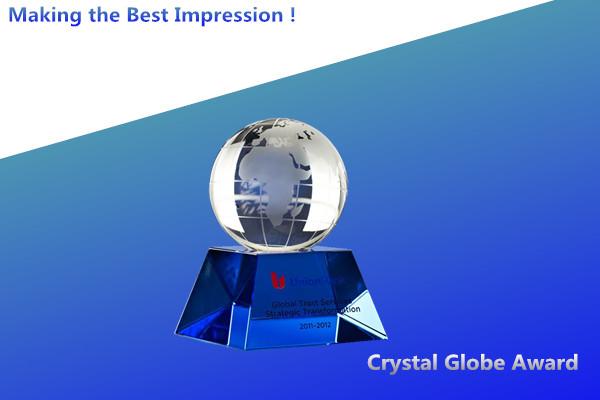 crystal globe award/crystal sphere award/crystal ball awards/3d sphere crystal awards