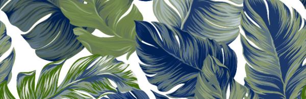 Green Decorative Ceramic Tile Leaves Pattern Precise Edge Cutting Smooth And Bright