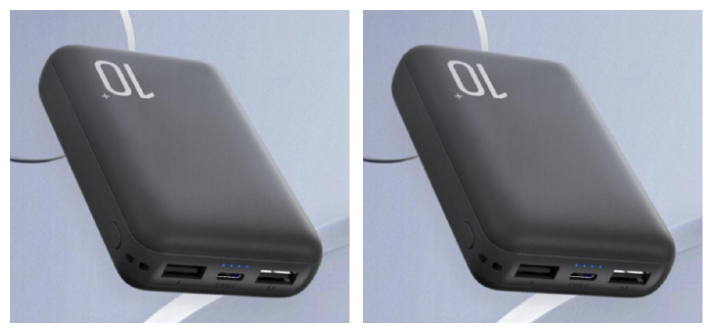 10000mAh Dual-Cell Power Bank,Grade A Li-Po, 10W Output, Type-C+Micro USB Input, Black/White