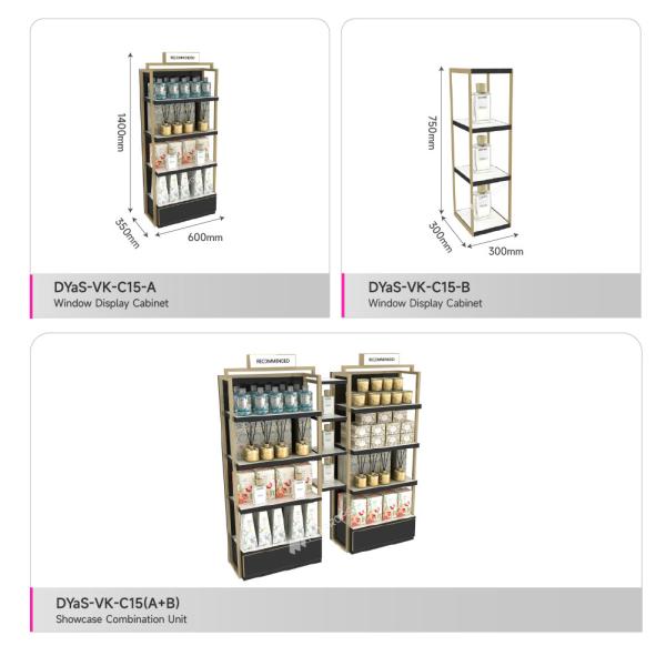 Multifunctional Perfume and Cosmetic Exhibition Display Cabinet with Light Box - for Duty-Free Shops