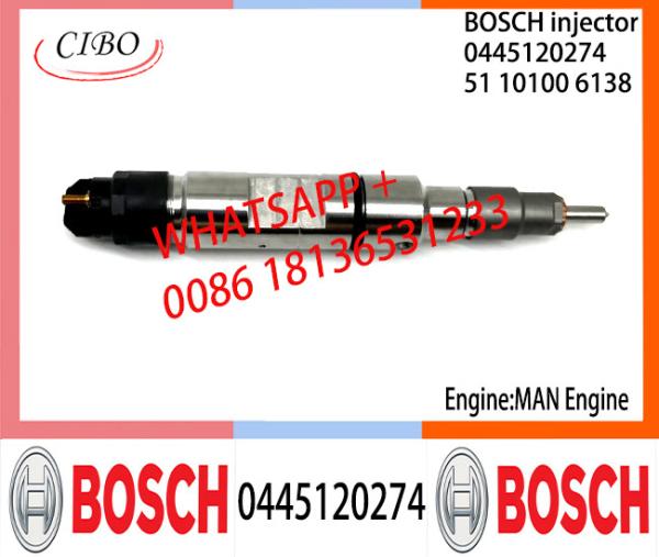 Asamblea original 0445120274 de inyector de combustible diesel de BOSCH 0445120274 51101006138 para el motor del HOMBRE