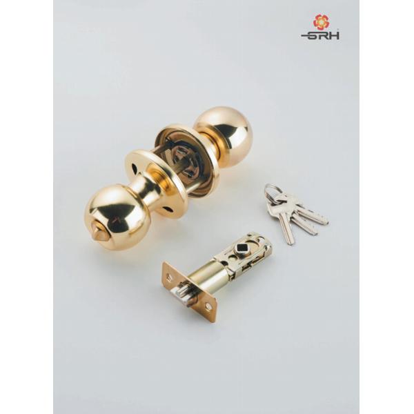 Почищенный щеткой замок цилиндра ручки двери нержавеющей стали металла сферически для дверей домочадца