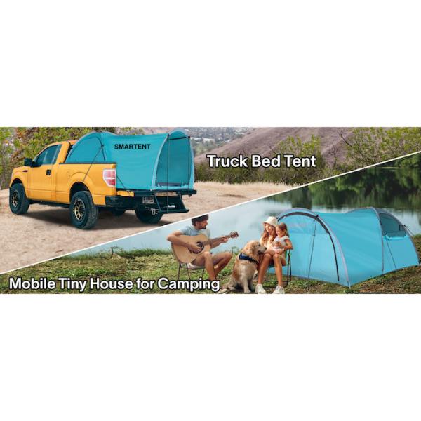2.44*1.52*1.07M Quatro Temporadas Automática Verde Impermeável PU2000MM Revestida de Poliéster 2 Pessoas Pop Up Pickup Camping Tent
