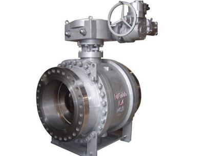 Carbon Steel 3PC Trunnion Electric Actuator Ball Valve Gearbox BS 5351 PN64
