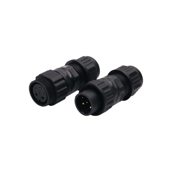 IP68 conectores plásticos circulares 5pins fêmea ao homem para o poder