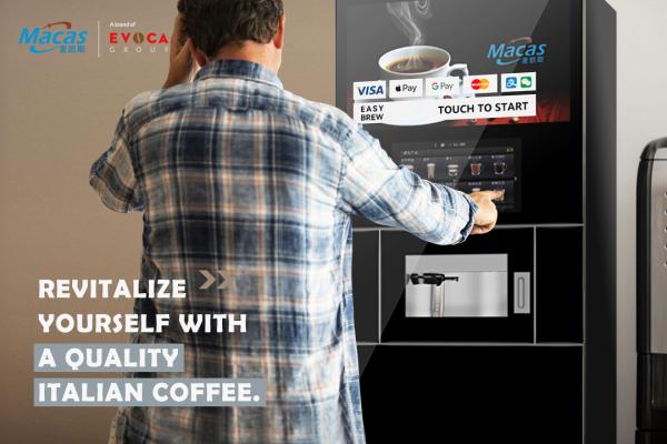 4Gインターネット付きの自動セルフサービスエスプレッソコーヒー販売機