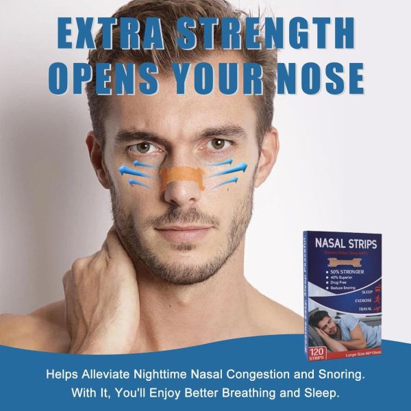 Cross-Border Strong Adhesive Brown Nose Breathing Strips Anti-Snoring Devices to Improve Sleep Ventilation