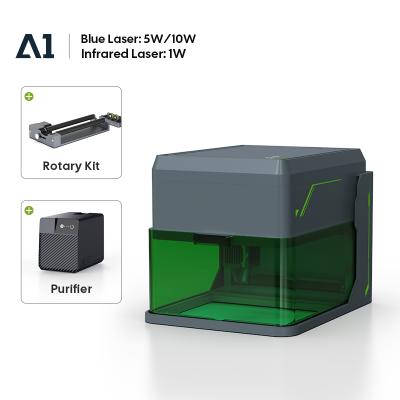 A1 5W Mini Laser Engraver, High-speed 8000mm/min Laser Cutter, Portable Laser Engraver, Suitable For Wood, Leather, Acrylic, Painted Metal, Class 1 Mini Laser Engraver