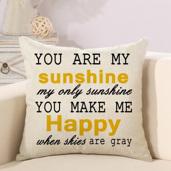 Life Decorative Throw Pillow Covers 18, Faux Linen Feather & Love You to The Moon Quote Cushion Cases for Bed and Couch