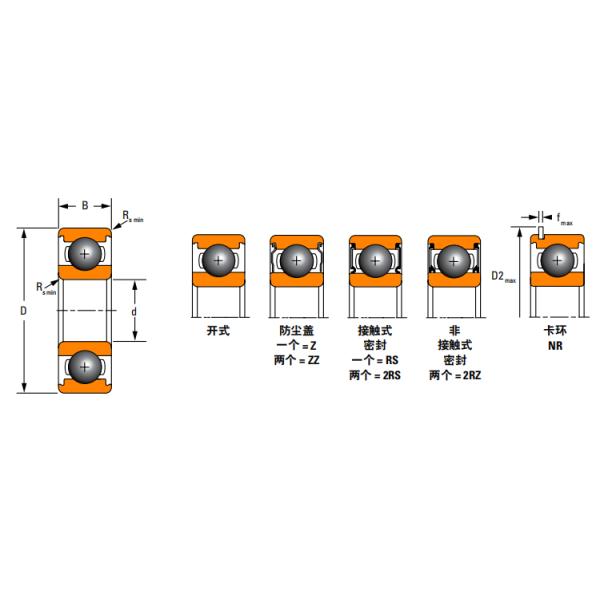 6201-6208 Open Type Deep Groove Ball Bearings 10-40mm ID