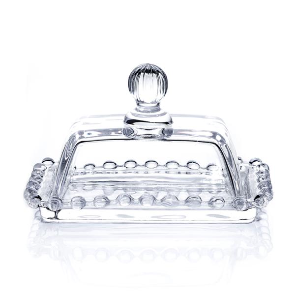 Pearl Round Decorative Wholesale Factory Price High Quality Clear Butter Dish Set
