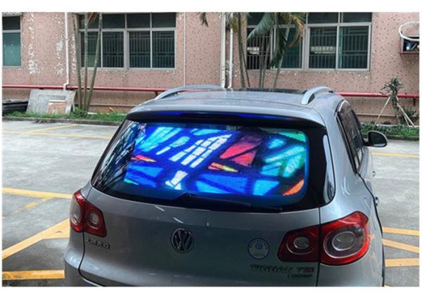 1000x375mm LED Screen For Car Back Window , P3.91 Car Message Display