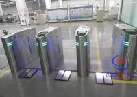 Portas automáticas profissionais 304 de aço inoxidável dos torniquetes da aleta para a entrada de 3 medidores de comprimento