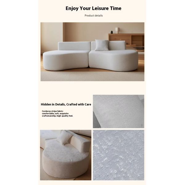 Custom Modern Curved Sectional Sofa Fabric Compressed Sofa Half Moon Design Salon Cozy Upholstered Modular Could Couch
