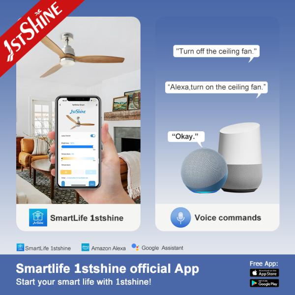 Lighting and Circuitry Design 1stshine LED Ceiling Fan Wholesalers with Remote Control