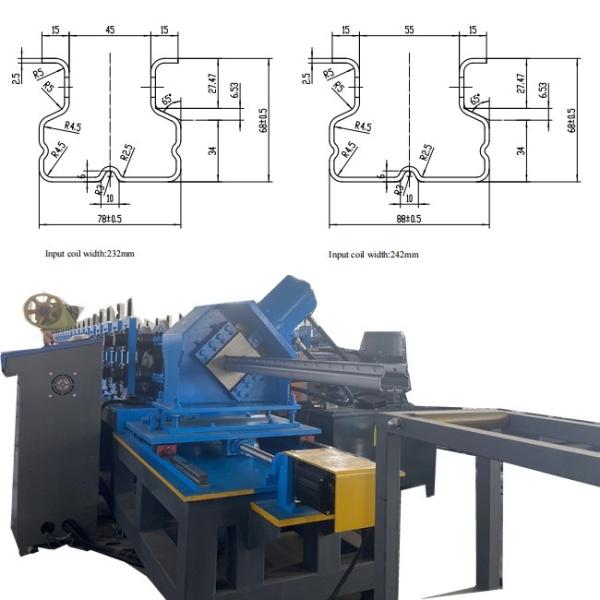Montants de support de palette/petit pain droit de support formant la machine