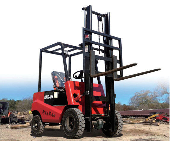 Solid Tire Small 4 Wheel Electric Forklift With AC Controller Lift Safely Up To 6 Meters