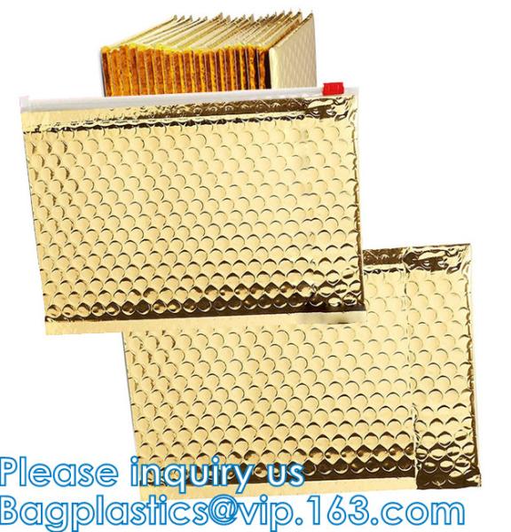 Anti-Shock Slider Air Zip lockk Bubble Bag, Colored Bubble Packaging, Makeup Cosmetic Zipper Packaging pouch