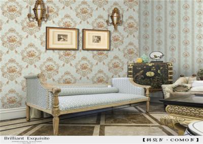 Contemporary PVC Waterproof Wallpaper , European Style Wallpaper 0.53*10m/Roll