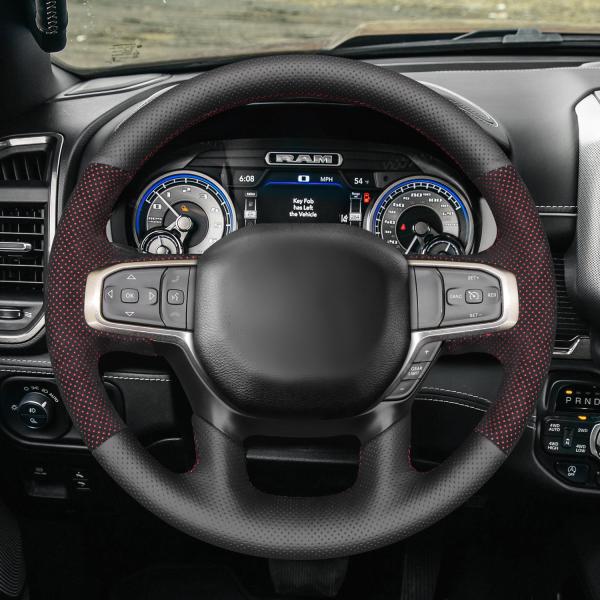 Car Accessories Hand Stitching Steering Wheel Cover for Dodge RAM  Dodge RAM 1500 2018-2023