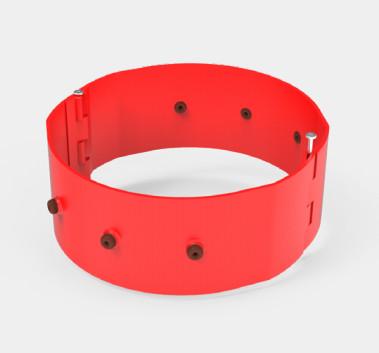 De fer d'arrêt de collier centralisateurs malléables rouges de cuvelage puits avec une force de reconstitution élevée