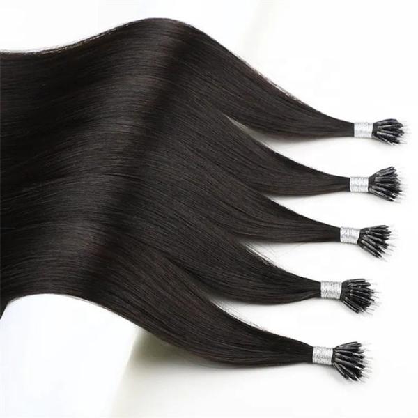 Tela de sombra em extensões de cabelo humano natural de aparência de dois lados loira