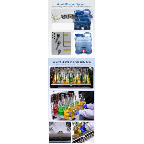 250mlx60 500mlx40 CO2 Orbital Shaker Incubator 1000mlx24 2000mlx15 5000mlx7 / Model ST-213R