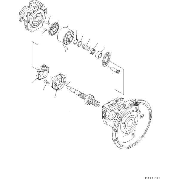 PC120-6 4D102 Excavator Hydraulic Pump 708-1L-00413 708-1L-00412
