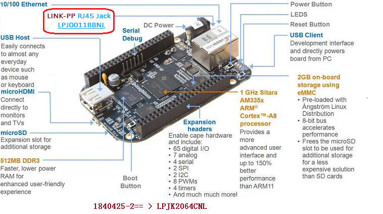 1840425-2 магнитный гигабит POE RJ45 Jack ET защищаемый цепью конвертер протокола