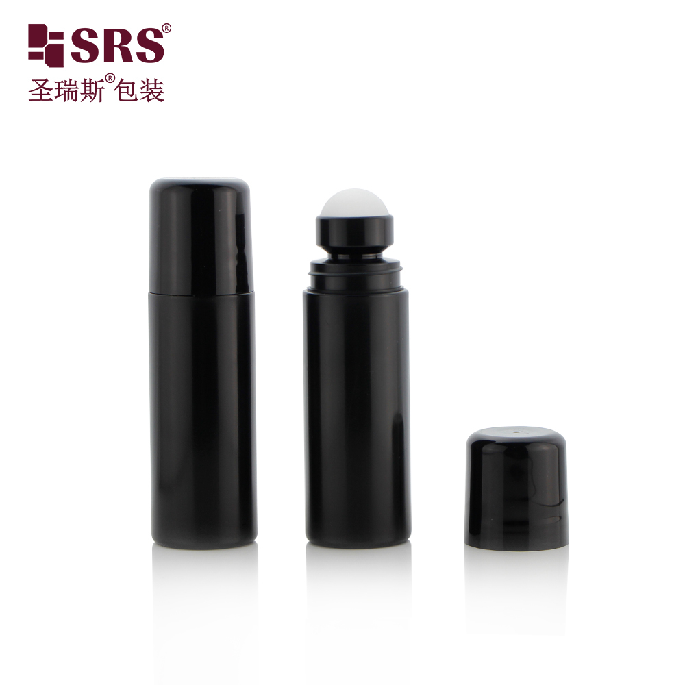 RPPD-90ML Custom Black PP PCR Roll On Deodorant Gel Cooling Relief Bottle