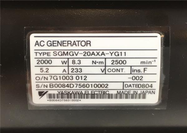 Industrial Servo Motor Yaskawa NEW ORIGINAL   Servo Motor 2000W 2kW SGMGV-20AXA-YG11