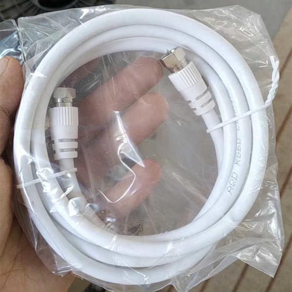 RG6U F Male Connector 75 Ohm Coaxial Cable For TV Signal Transfer