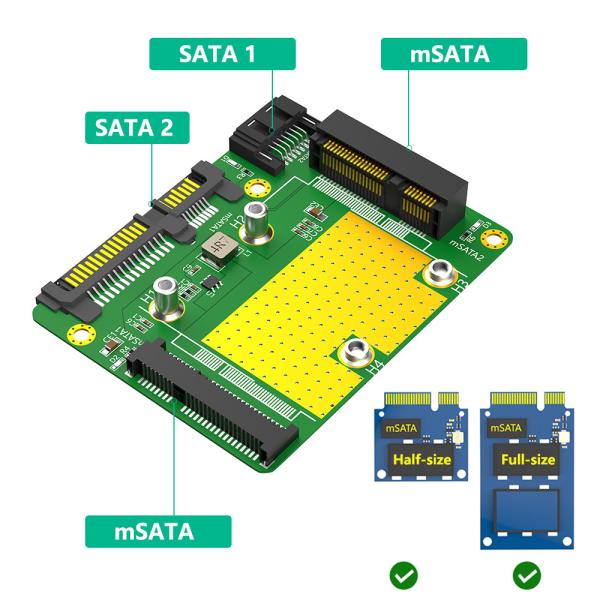 Настроенный USB Dual Msata SSD к Dual SATA3 адаптер Новая версия