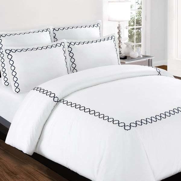 128x68 Densidade de tecido bordados Comodador branco conjuntos cobertor de edredão para roupa de cama de hotel